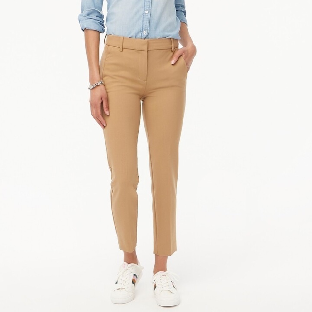 NWT The Perfect Crop Talbots Pants Size 4 Slim Leg Camel